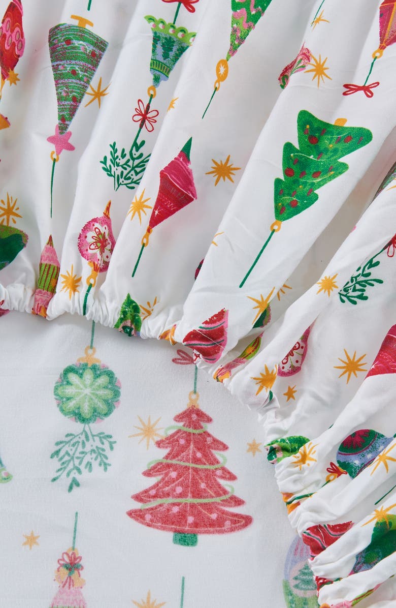 Woven & Weft Holiday 3-Piece Microfiber Bed Sheet Set, Alternate, color, Twinkling Ornaments