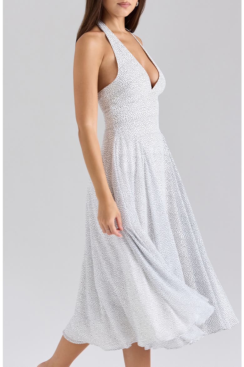 Solada Halter Midi Dress, Alternate, color, MICRO SPOT