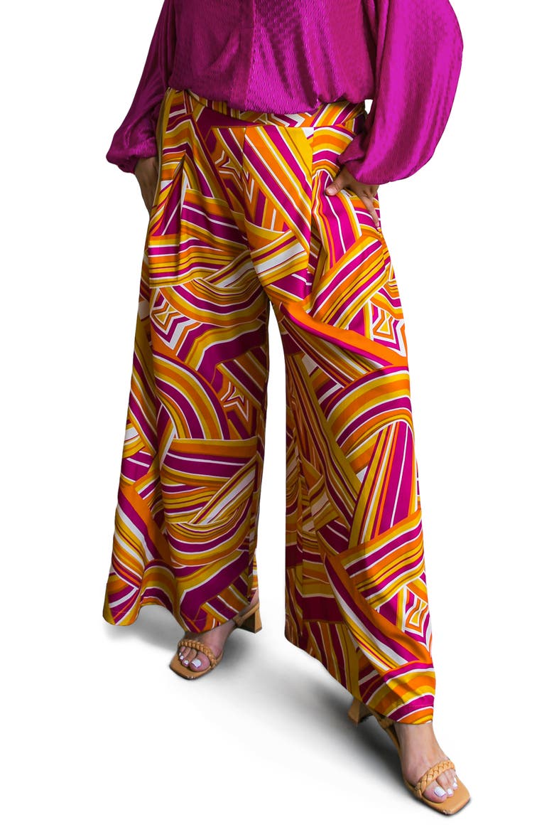 Printed Woven Pants, Main, color, RUST BERRY