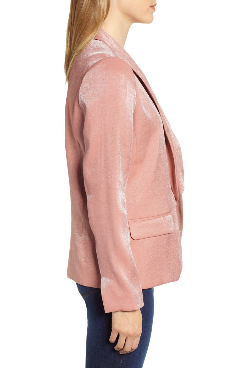 Shimmery Blazer, Alternate, color, ROSE GOLD METALLIC