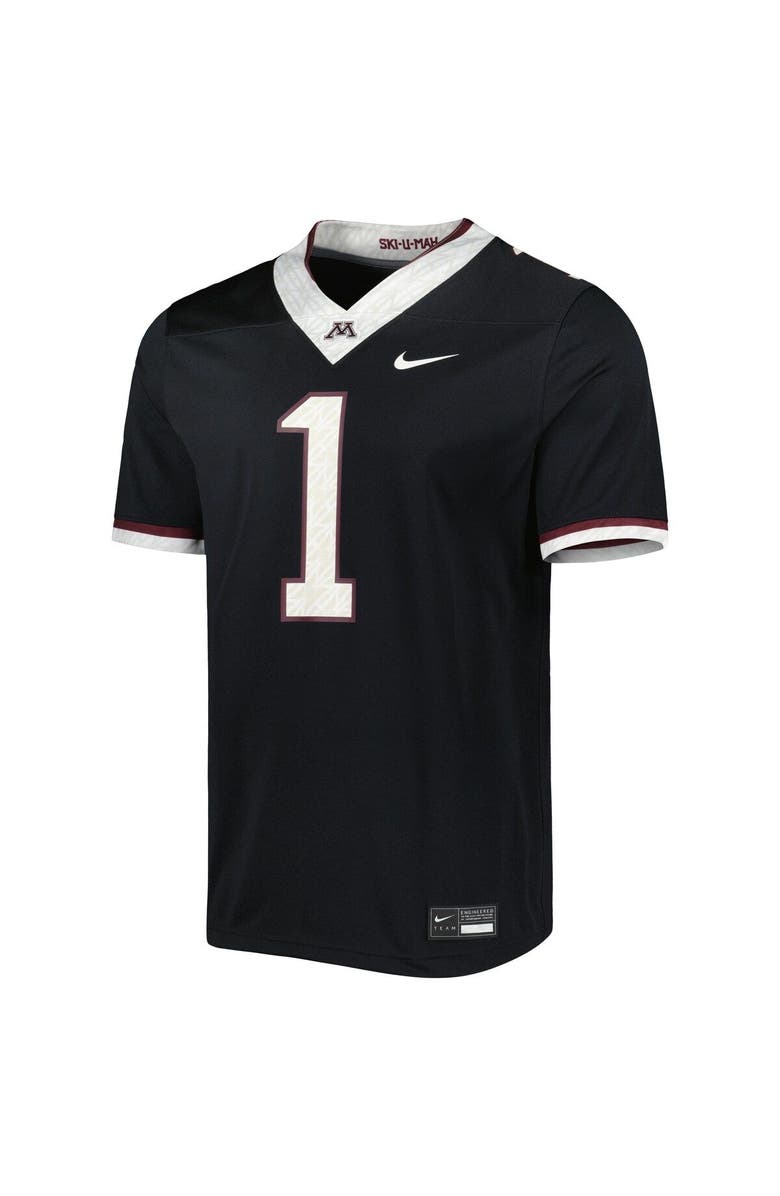 Nike Men's Nike #1 Black Minnesota Golden Gophers Untouchable Football Jersey, Alternate, color, Black