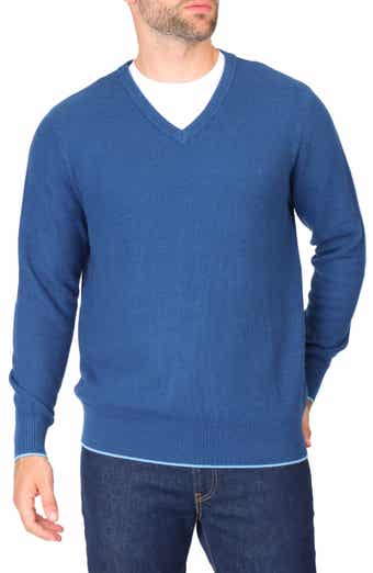 Waffle Knit V-Neck Sweater