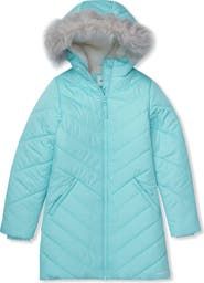 Lands' End Girls Water Resistant Velour Parka