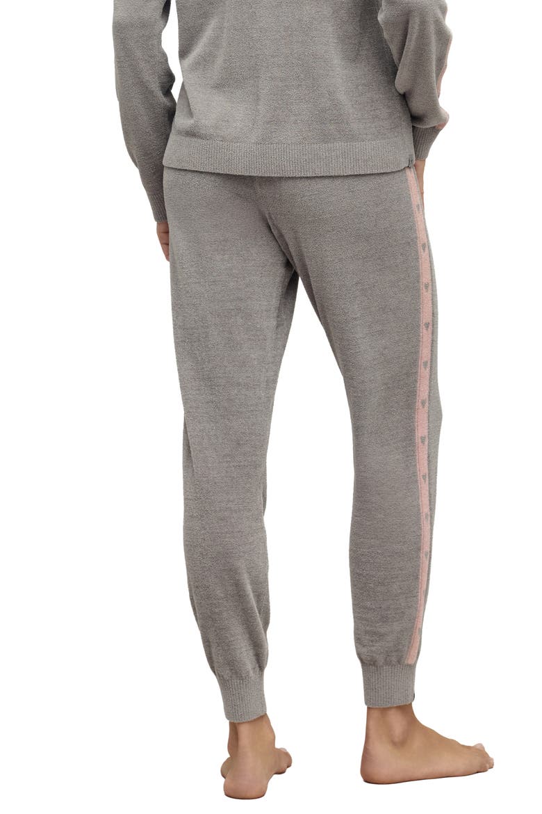 CozyChic® Ultra Lite® Heart Stripe Joggers, Alternate, color, DOVE GRAY-PINK SAND