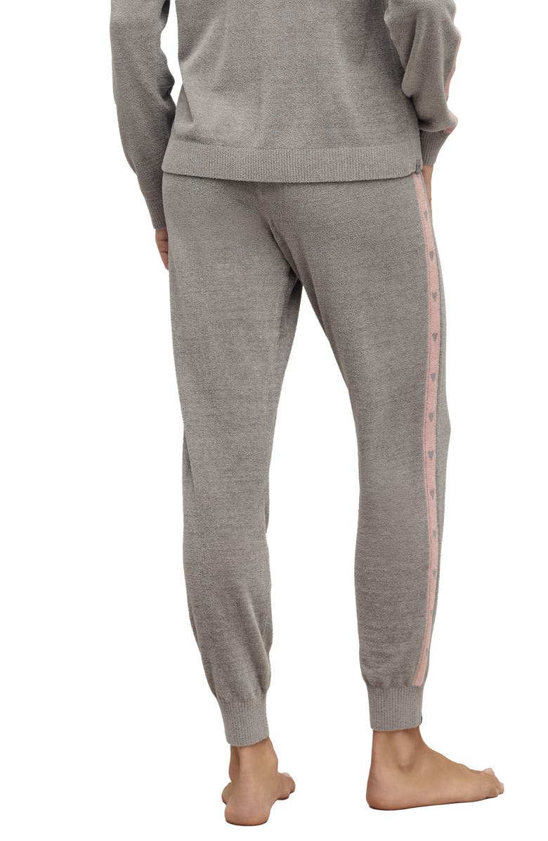 Barefoot Dreams<sup>®</sup> CozyChic<sup>®</sup> Ultra Lite<sup>®</sup> Heart Stripe Joggers, Alternate, color, Dove Gray-Pink Sand