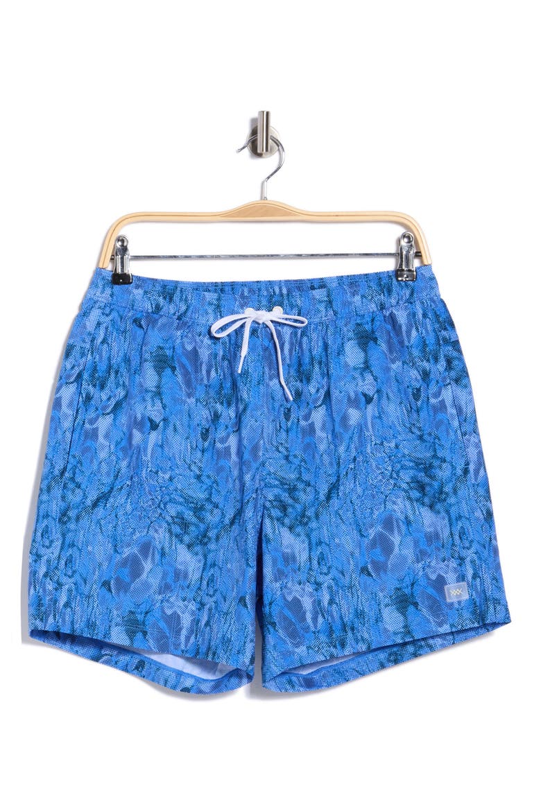 Ultra Unlined Swim Trunks, Main, color, ELECTRIC BLUE TEXTURE PRINT