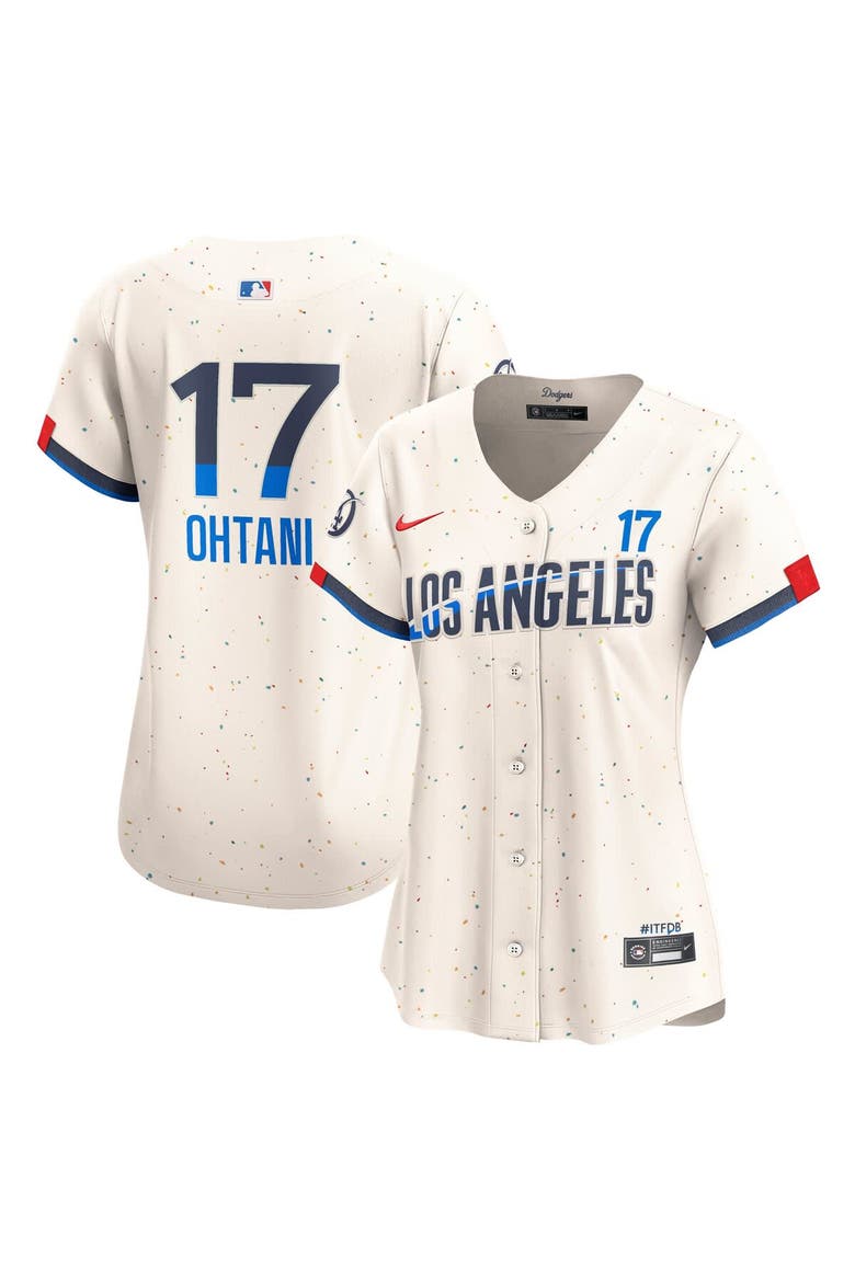 Women's Nike Shohei Ohtani Cream Los Angeles Dodgers City Connect Limited Player Jersey, Main, color, Cream