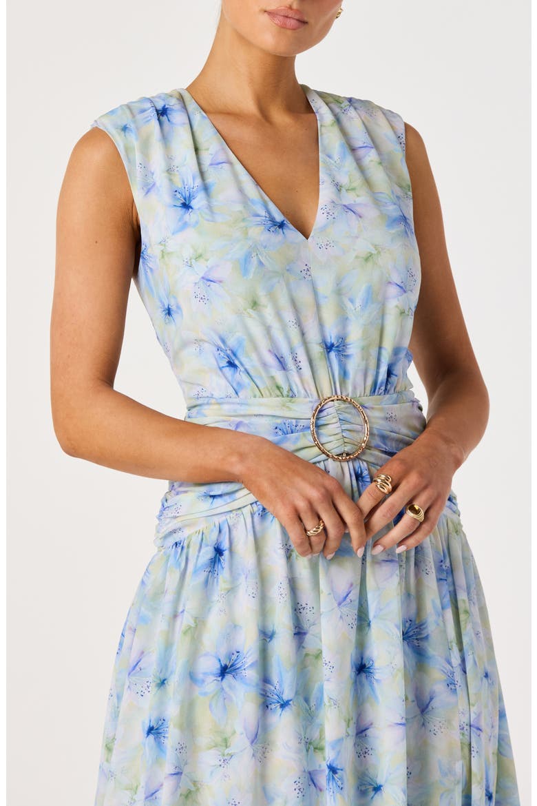Kianna Maxi Dress, Alternate, color, BLUE FLORAL