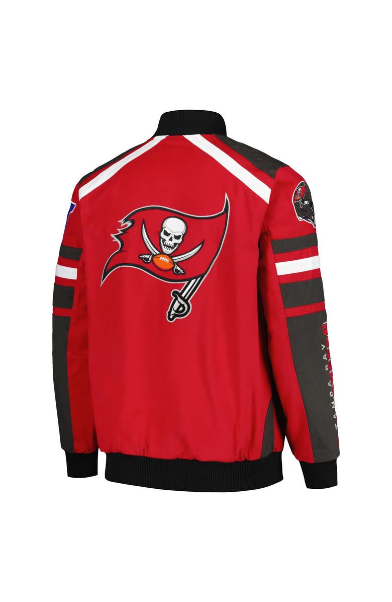 G-III SPORTS BY CARL BANKS Men's G-III Sports by Carl Banks Red Tampa Bay Buccaneers Power Forward Racing Full-Snap Jacket, Alternate, color, Red