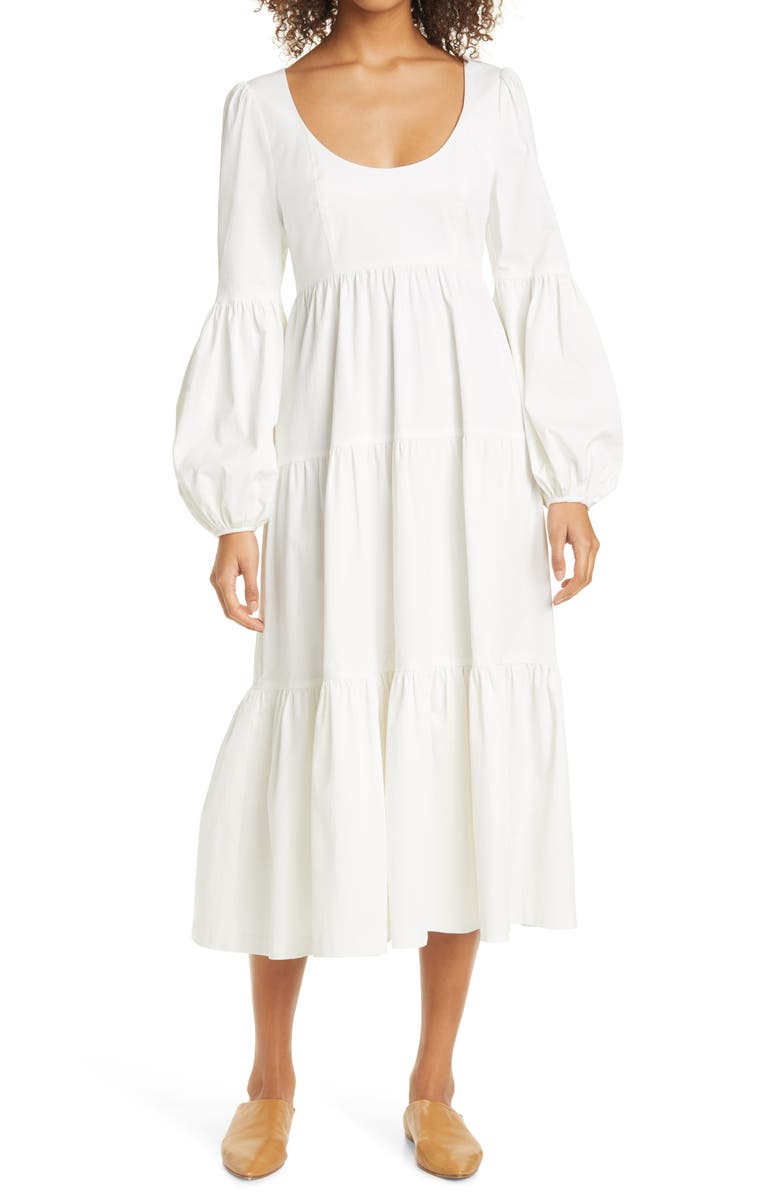 Cinq à Sept Rose Long Sleeve Midi Dress, Main, color, 