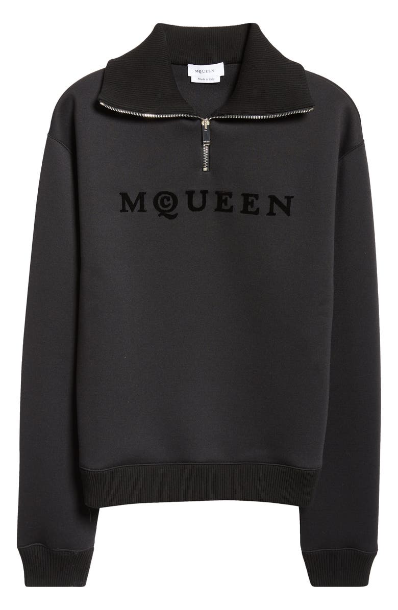 McQueen Logo Half Zip Sweatshirt, Main, color, 
