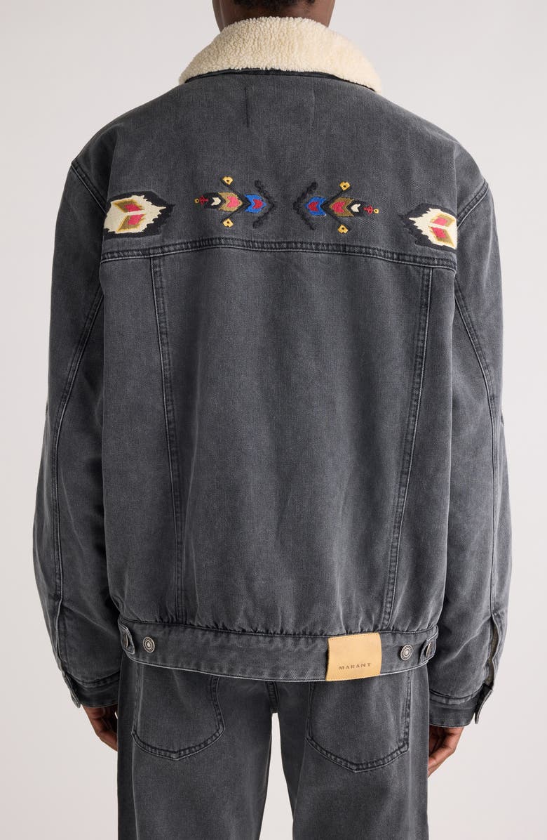 Isabel Marant Jenson Embroidered Denim Jacket, Alternate, color, 