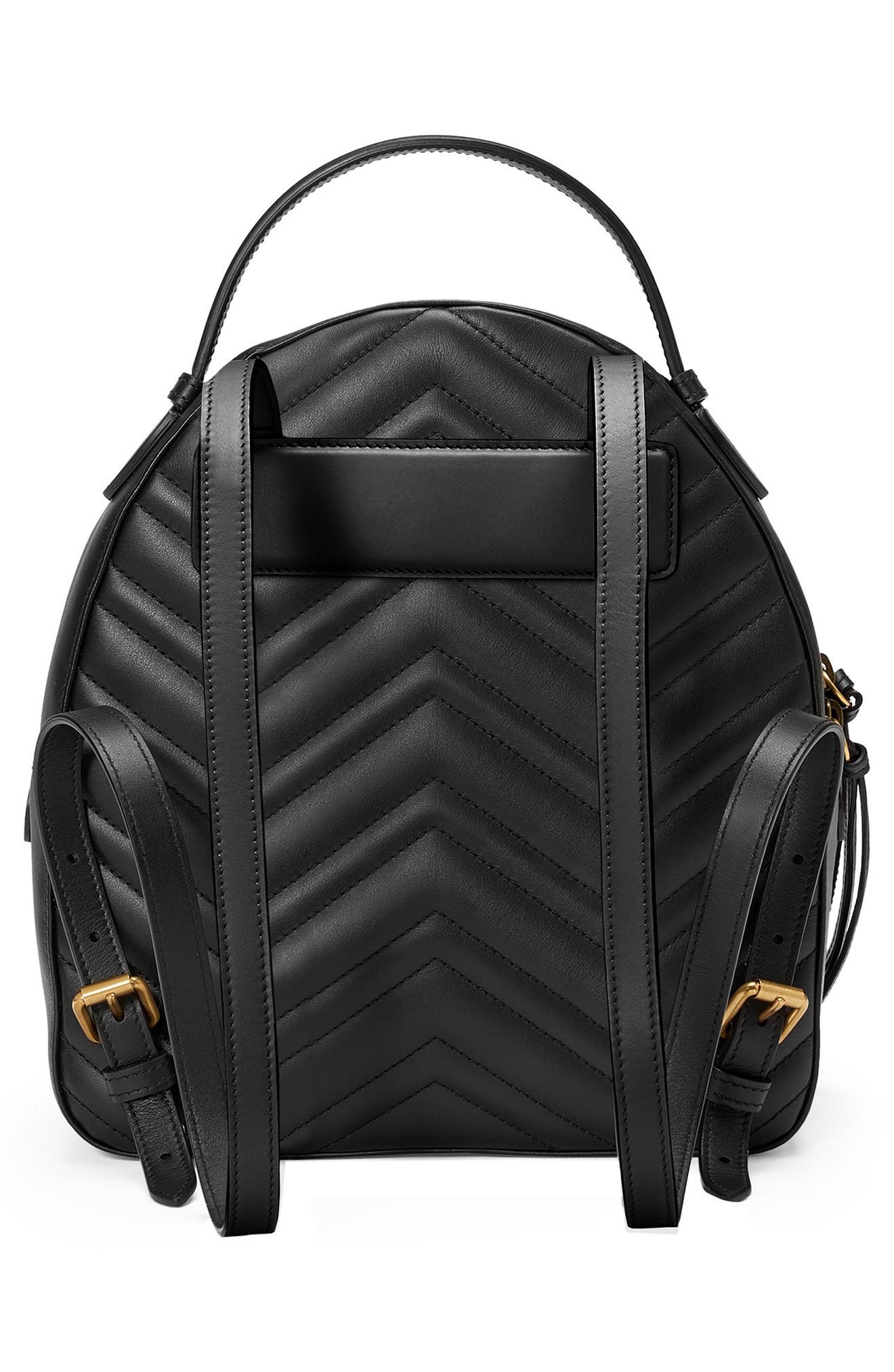 Gucci GG Marmont Matelassé Quilted Leather Backpack, Alternate, color, 
