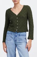 Madewell Basket Weave Knit Bell-Sleeve Button-Up Shirt