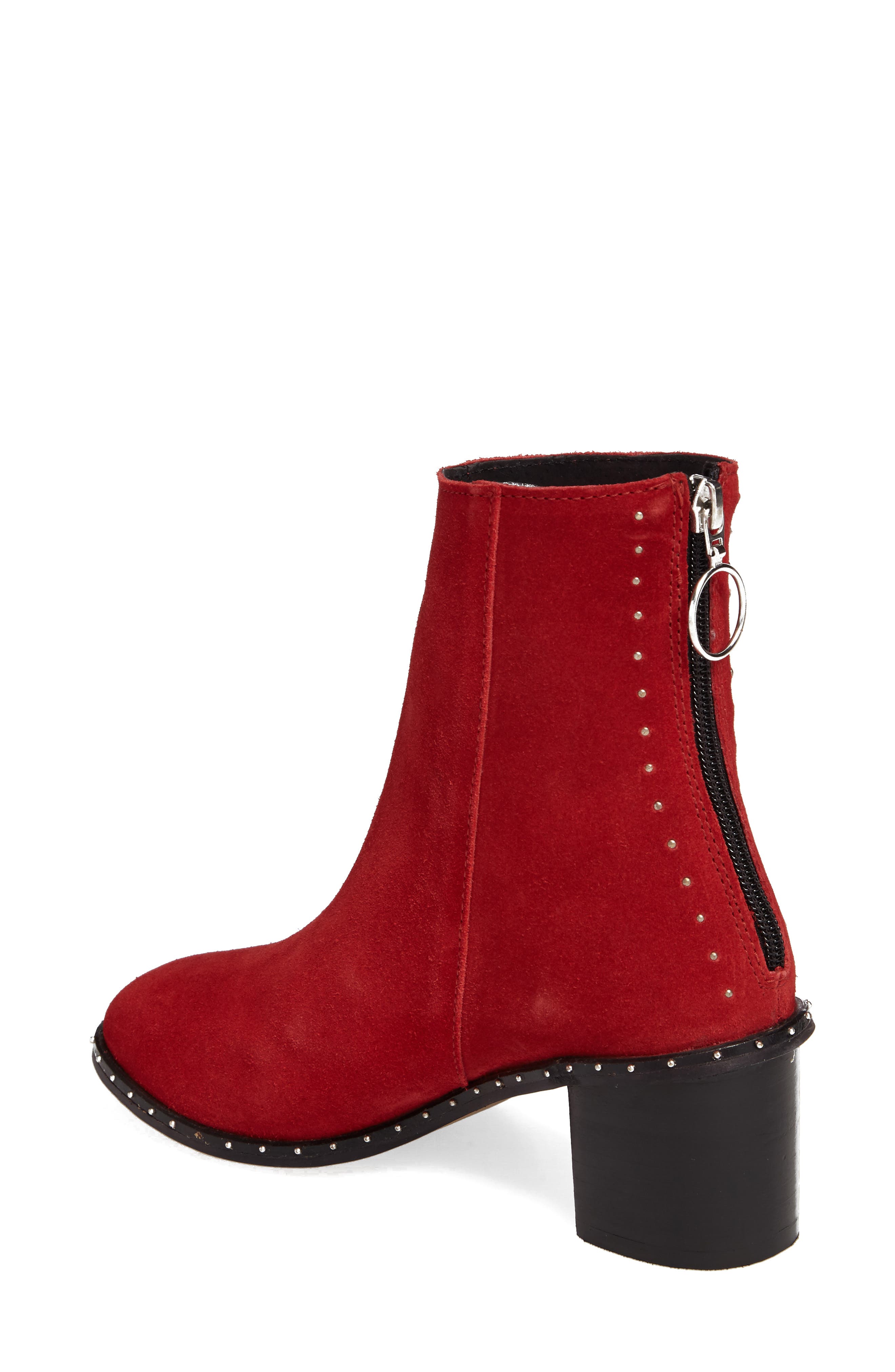 Miranda Studded Bootie, Alternate, color, RED