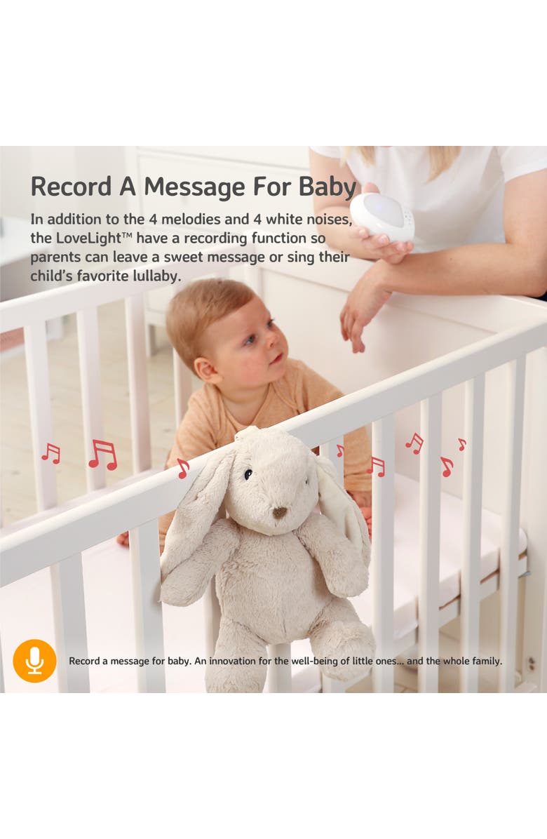 Cloud B Love Light Buddies - Rechargeable Plush Nightlight & Sound Soother for Baby Sleep, Alternate, color, Billy Bunny