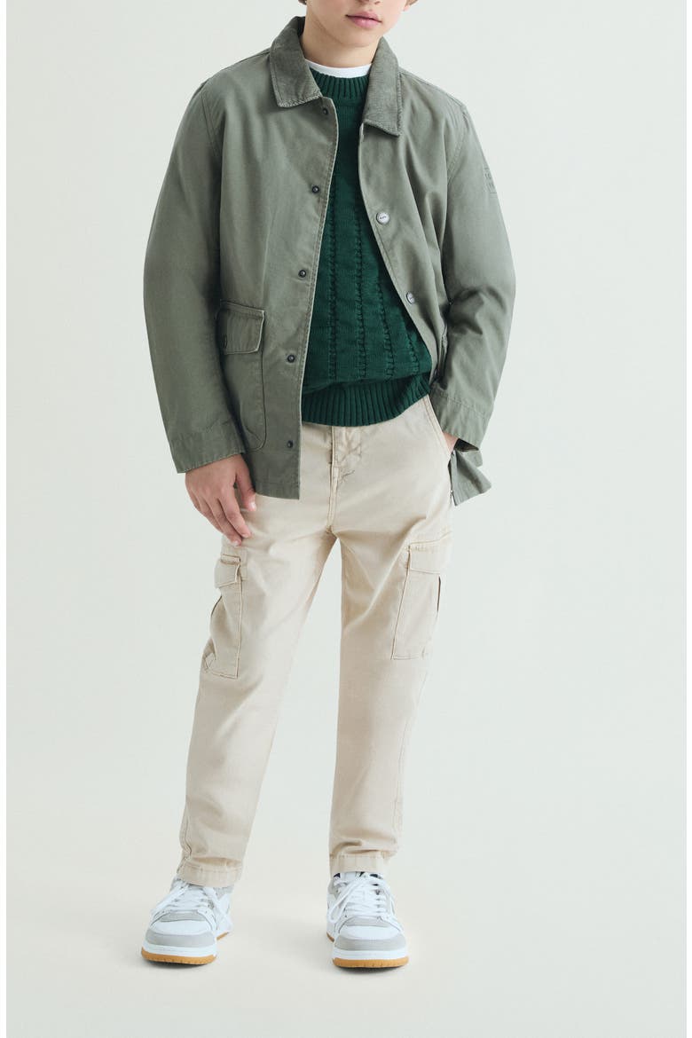 Cotton Jacket with Pockets, Alternate, color, Khaki
