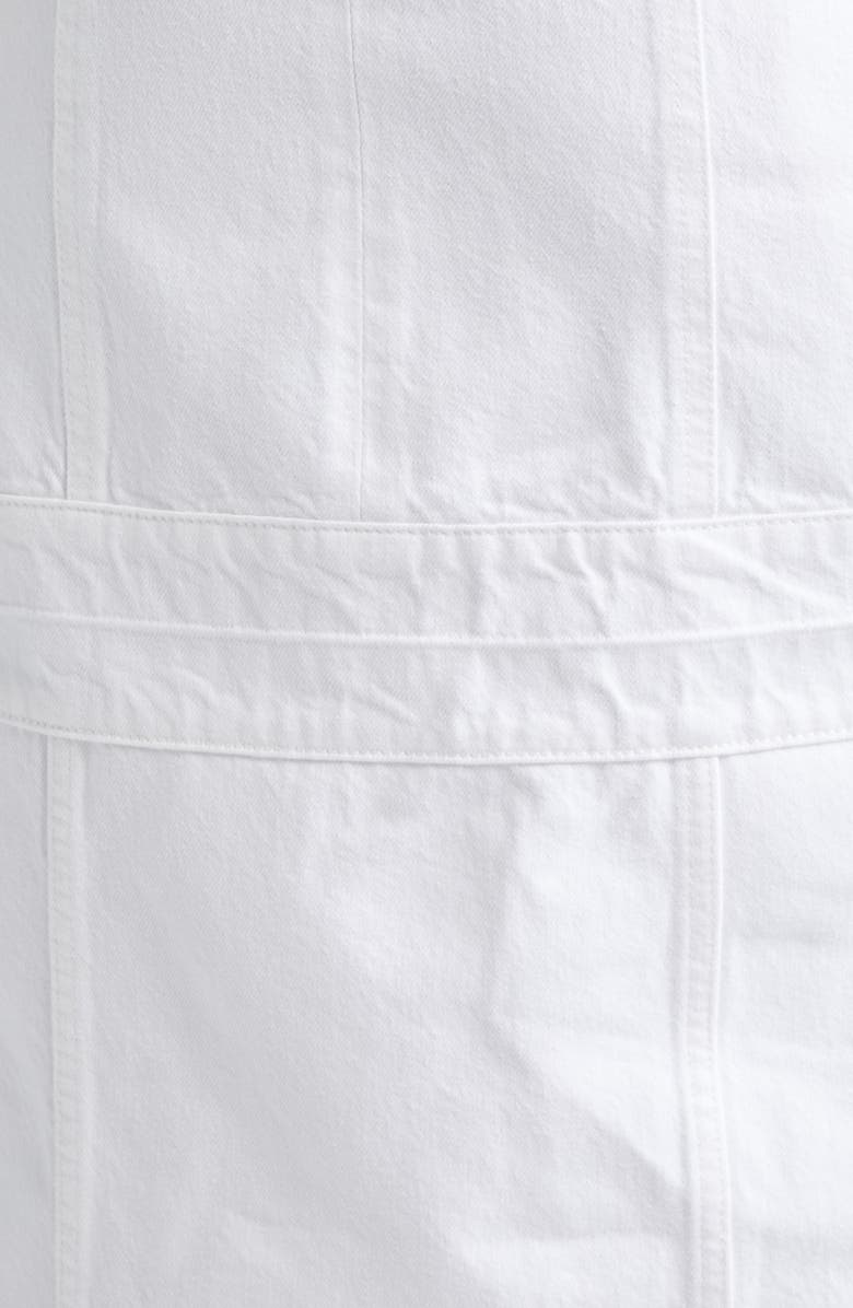 Stella McCartney Distressed Denim Strapless Bustier Dress, Alternate, color, White