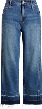 CITY BLUES Release Hem Straight Leg Jeans