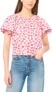 CeCe Tassel Tie Cotton Poplin Top