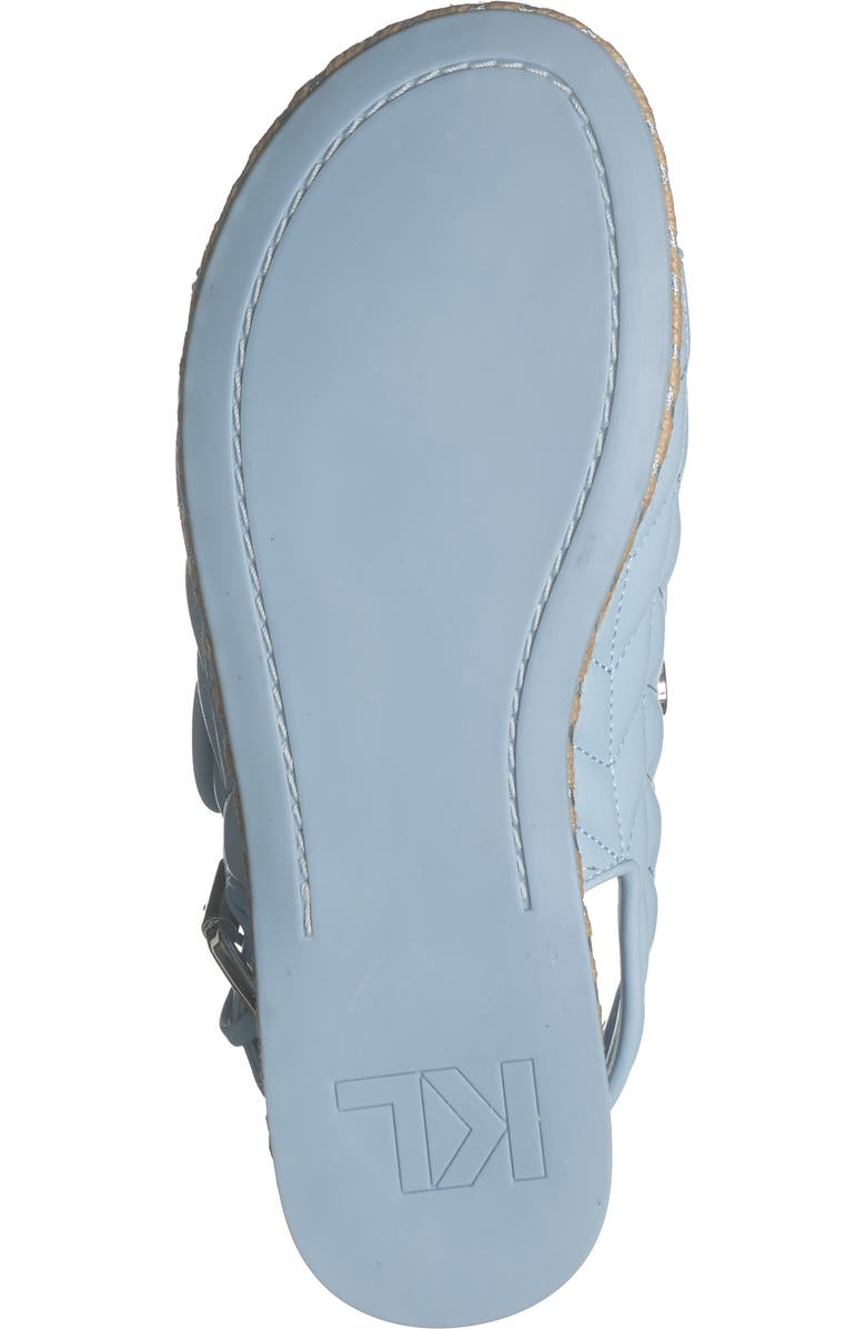 KARL LAGERFELD PARIS Charlay Studded Ankle Strap Sandal, Alternate, color, Light Blue