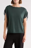 MAX STUDIO Ruched Tie Sleeve Sweater