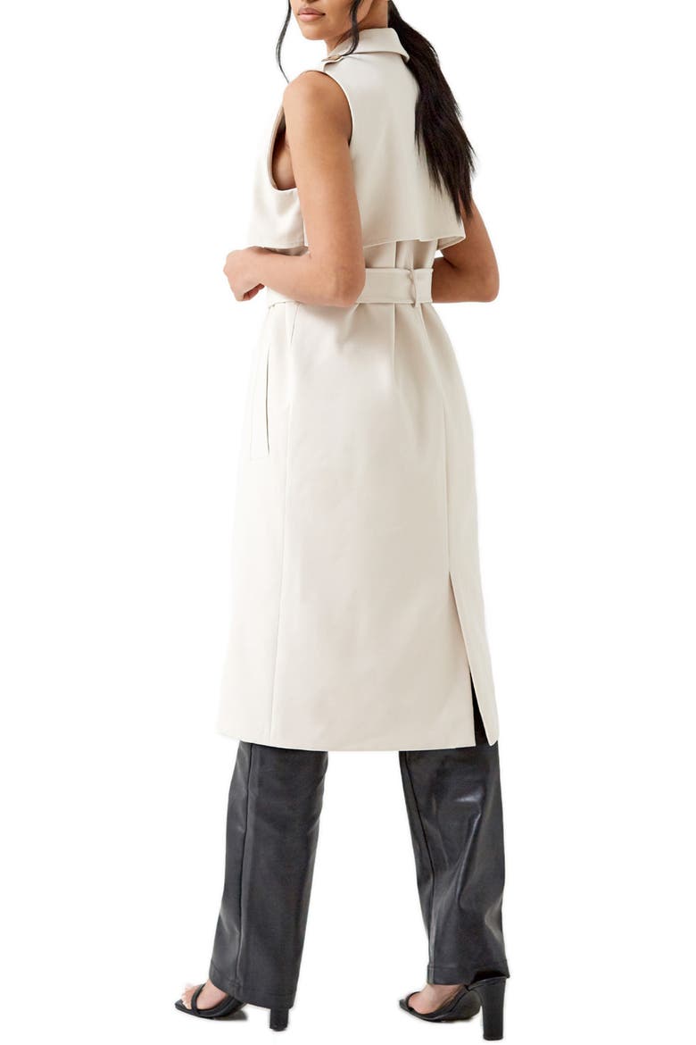 Arden Sleeveless Trench Coat, Alternate, color, NUDE