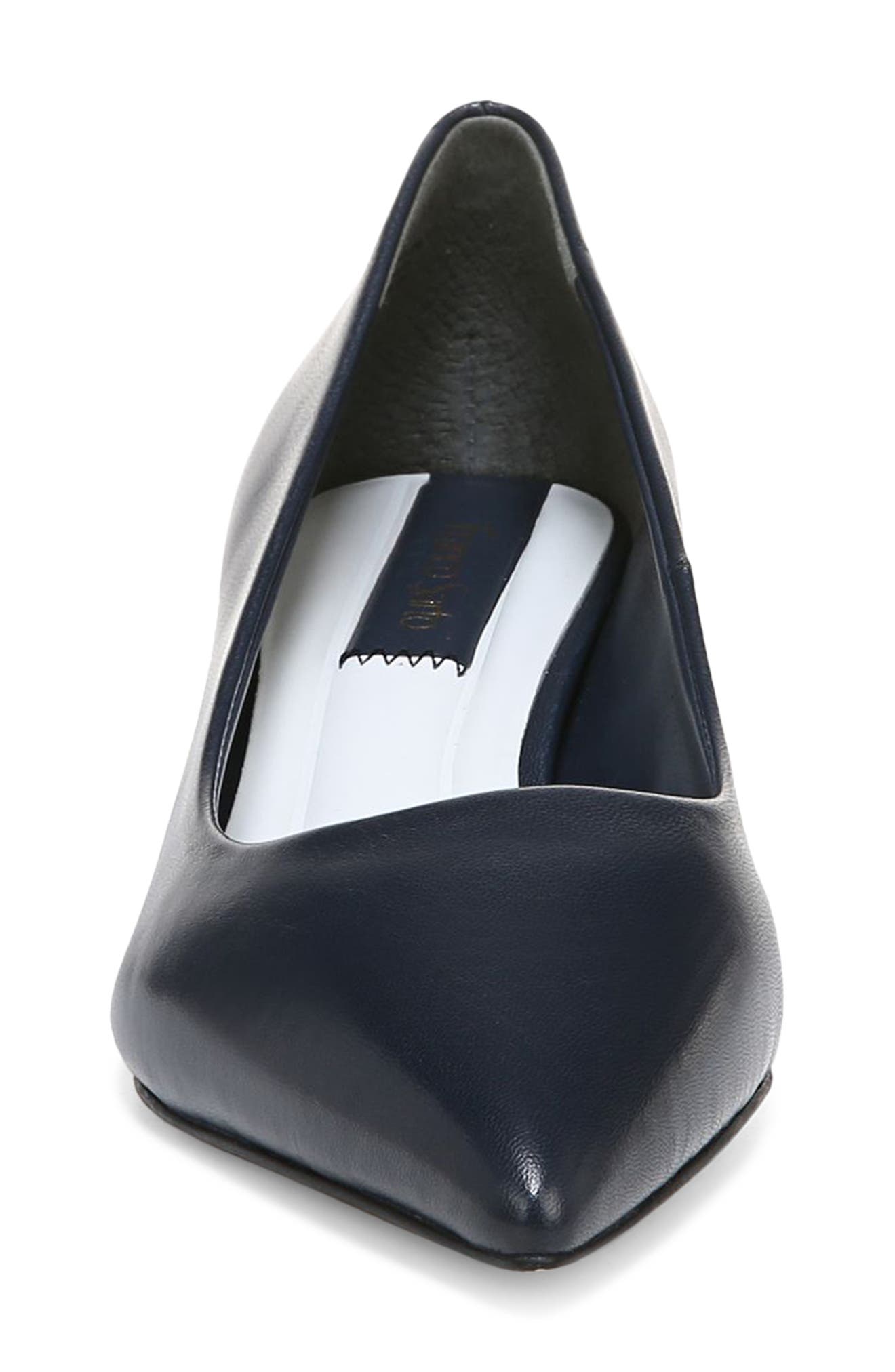 Racer Pointed Toe Pump, Alternate, color, NAVY