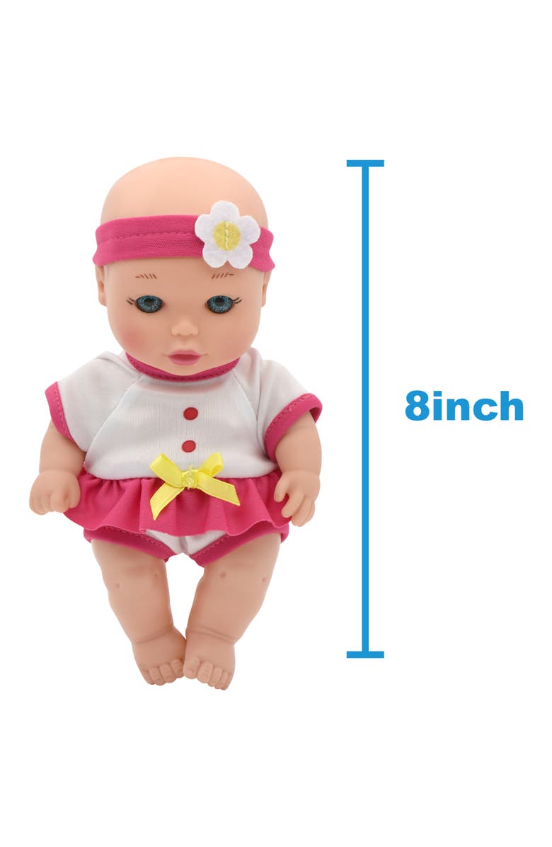 Magic Nursery Bath Safe 8" Baby Doll Bath Time Playset, 2+, Alternate, color, Multicolored