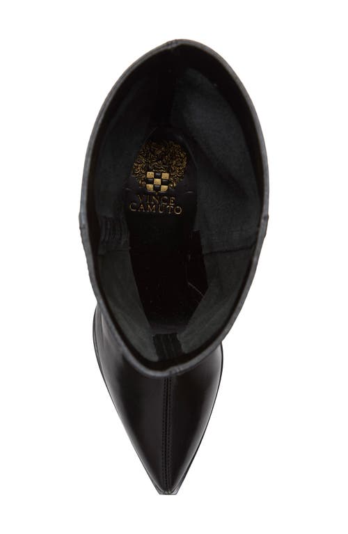 Vince Camuto Lorrys Whipstitch Block Heel Boot In Black