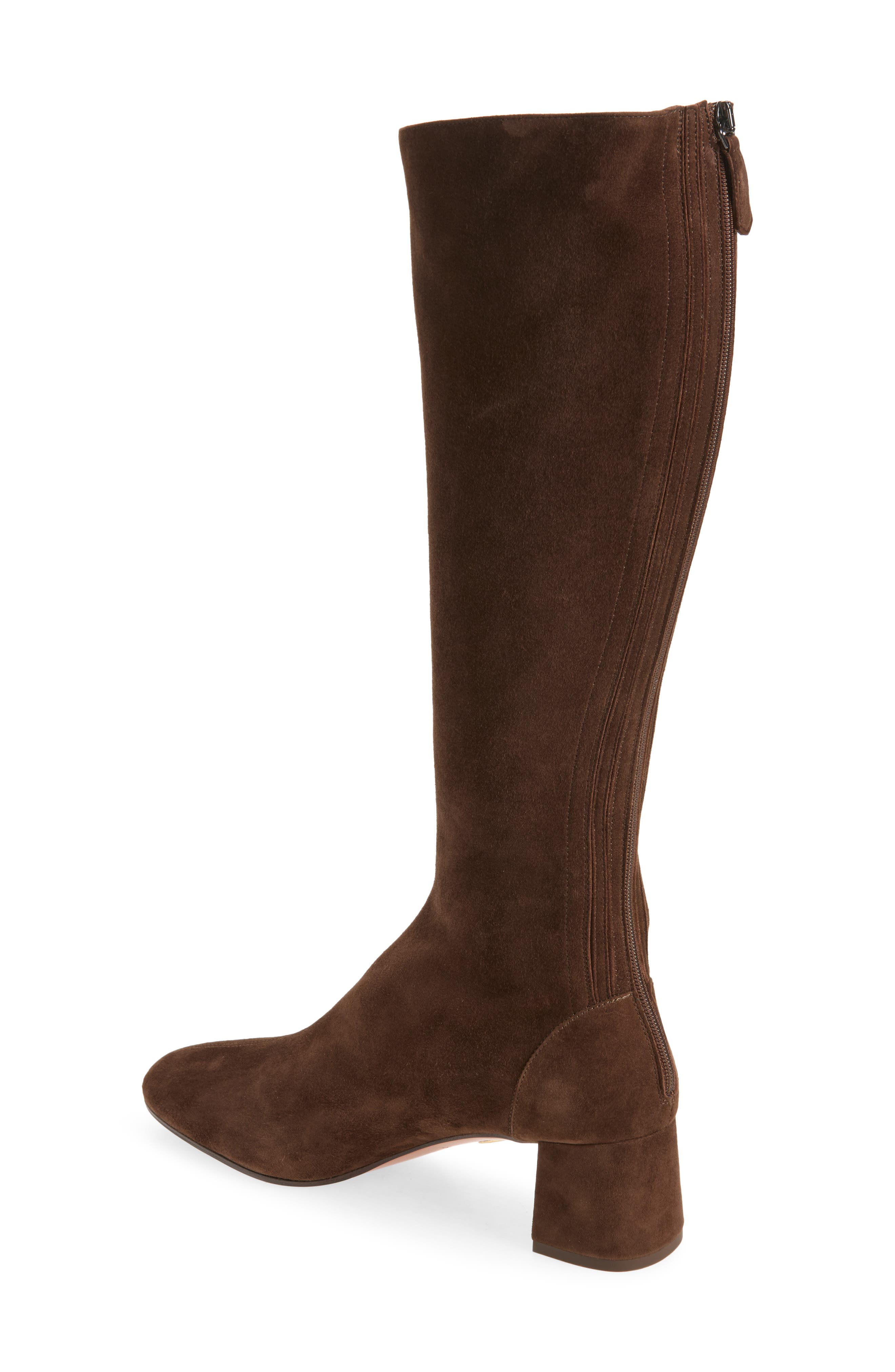 Saint Honore Suede Knee High Boot, Alternate, color, ESPRESSO