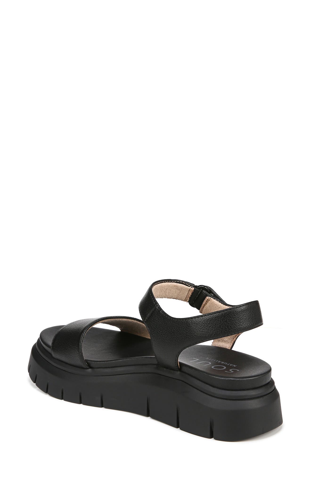 SOUL NATURALIZER Poppi Platform Sandal - Wide Width Available, Alternate, color, Black Faux Leather