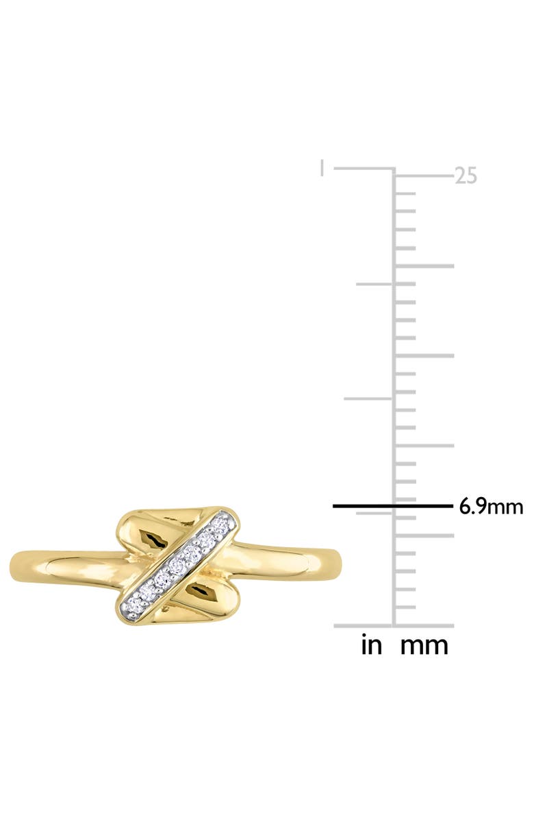 Julianna B. Diamond Accent Crossover Design Ring 14k, Alternate, color, Yellow Gold