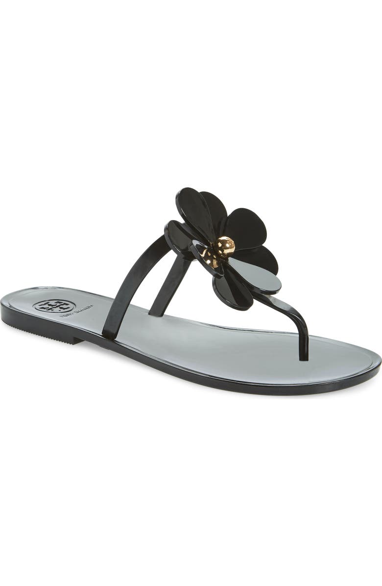 Tory Burch Floral Jelly Flip Flop, Main, color,