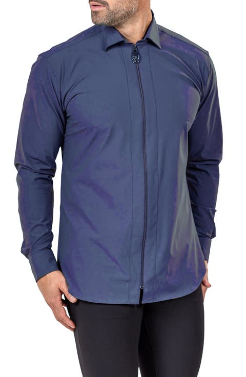 FibZip Marthyr Knit Zip-Up Shirt