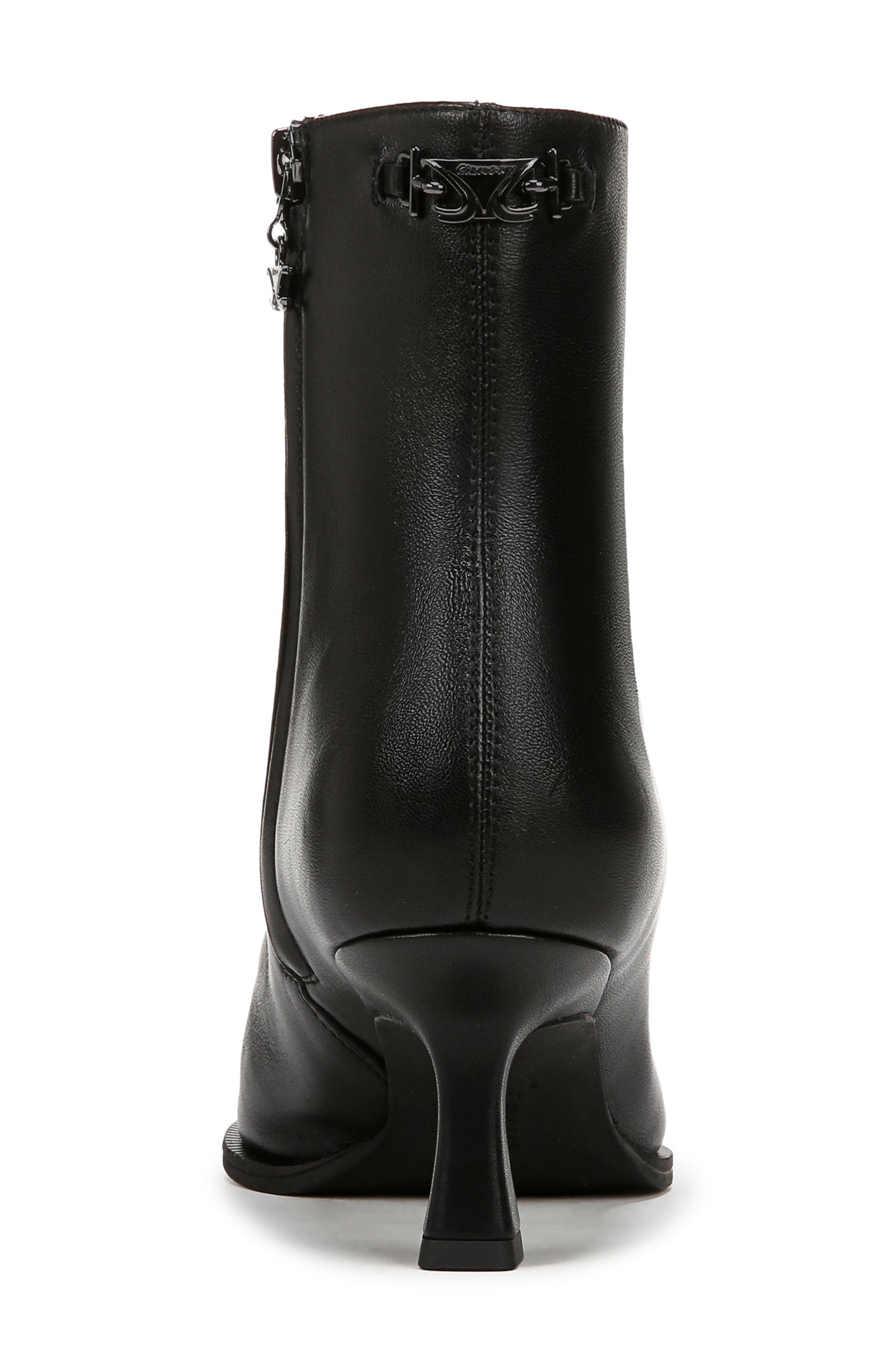 Yuki Pointy Toe Bootie, Alternate, color, BLACK LEATHER