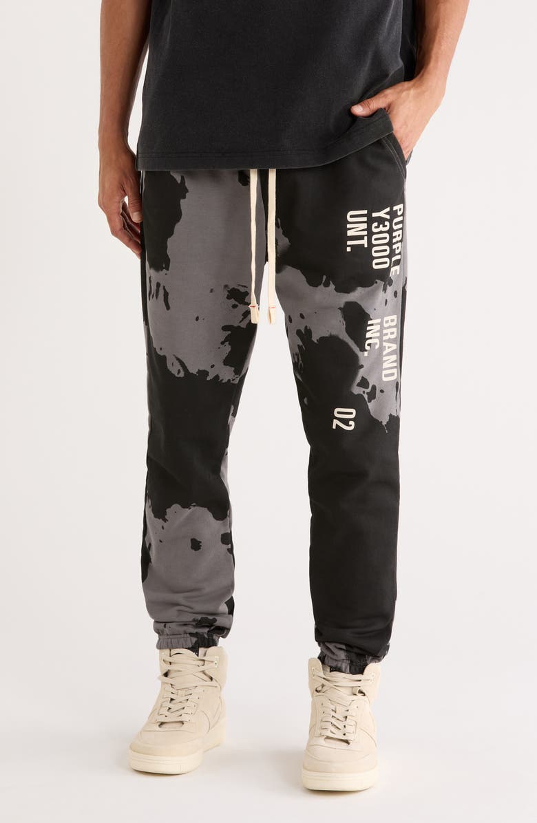 PURPLE BRAND History Cotton Bleached Joggers, Main, color, Grey