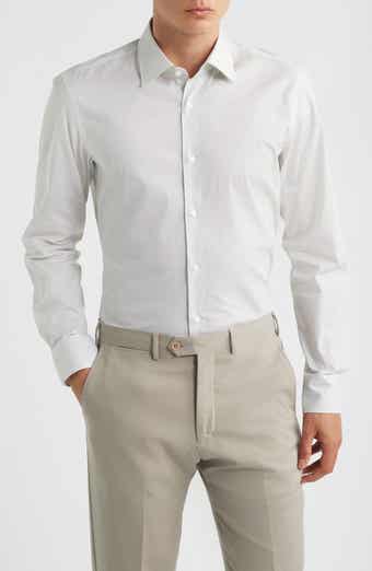 Hank Kent Slim Fit Stretch Cotton Dress Shirt