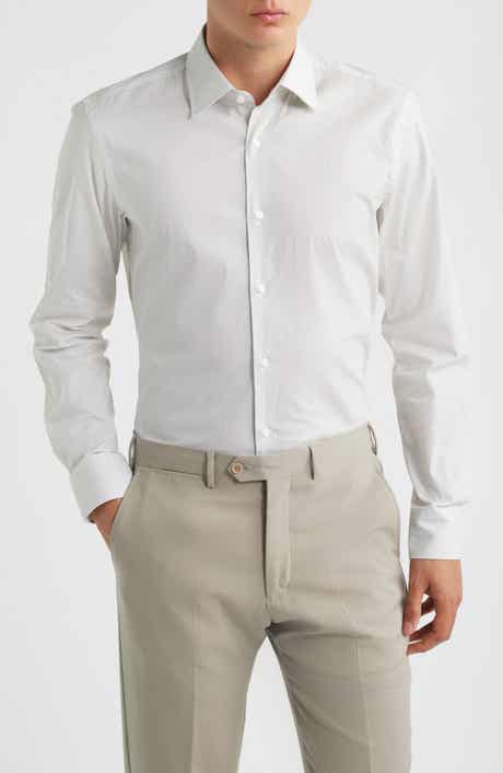 Hank Kent Slim Fit Stretch Cotton Dress Shirt