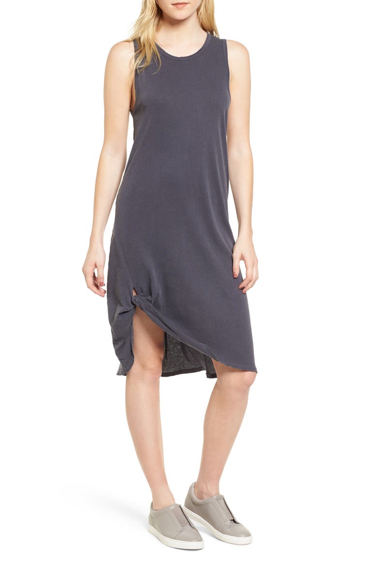Boo Jersey Tank Dress, Main, color, ASPHALT