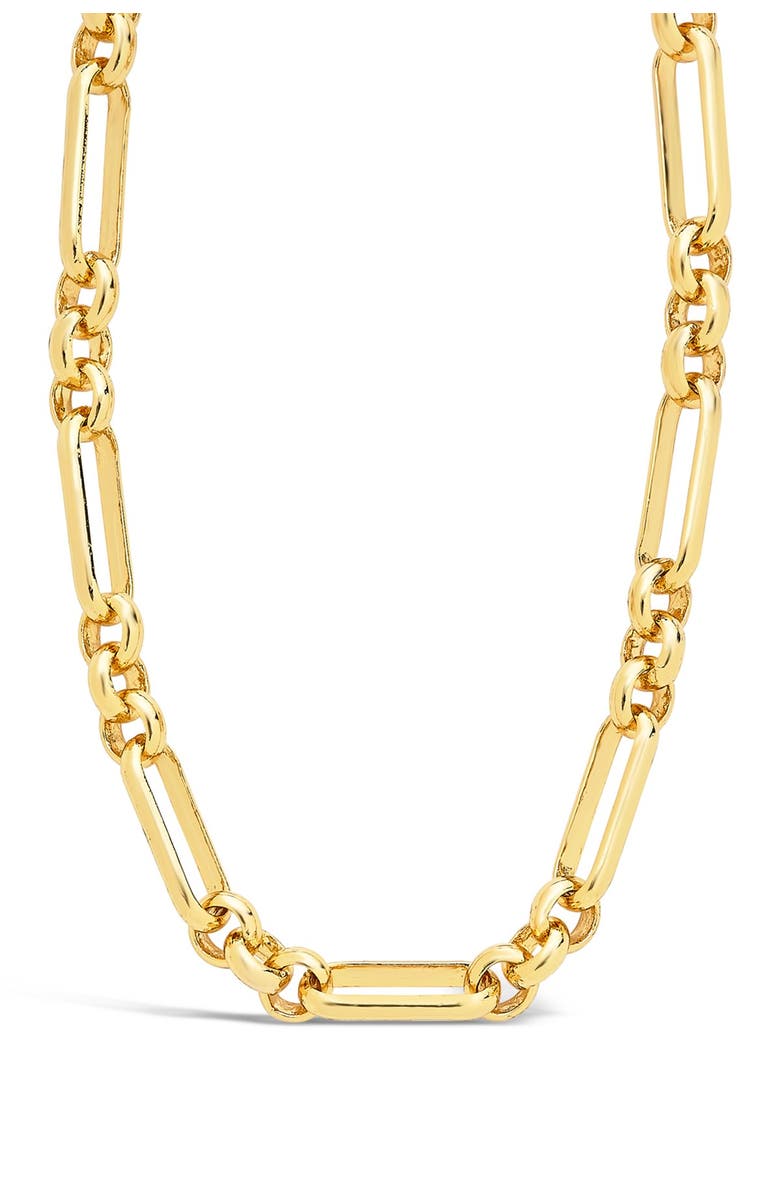 Sterling Forever Large Oval Link Chain Necklace, Alternate, color, Gold