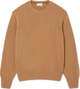 Lacoste Classic Fit Merino Wool Crewneck Sweater