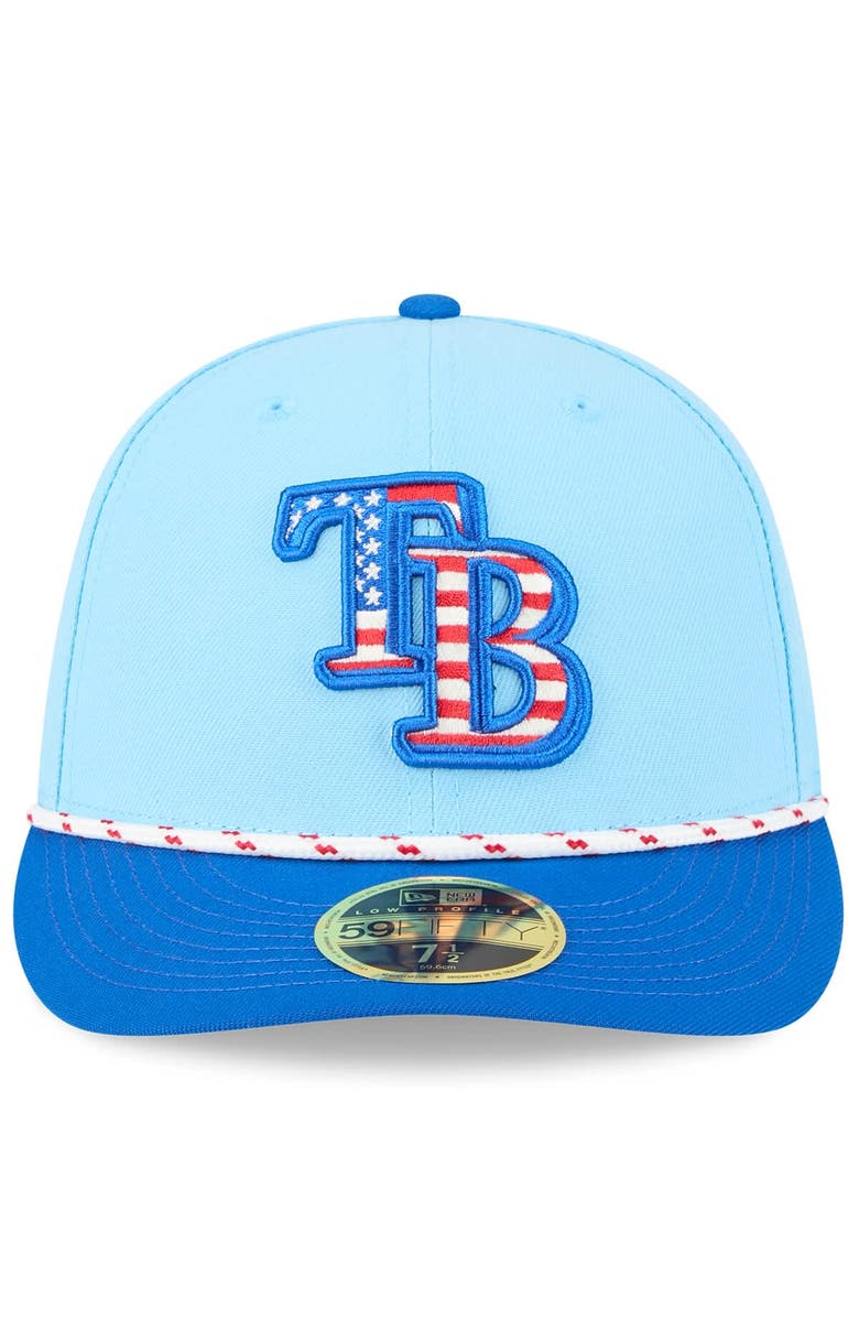 New Era Men's New Era Light Blue/Blue Tampa Bay Rays 2025 Fourth of July Low Profile 59FIFTY Fitted Hat, Alternate, color, 