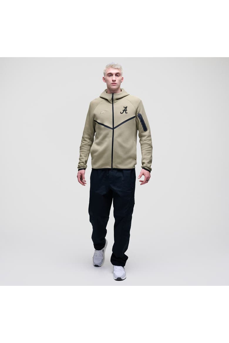 Men's Nike Olive Alabama Crimson Tide Tech Fleece Full-Zip Windrunner Hoodie, Alternate, color, Olive