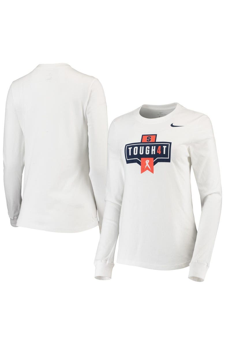 Nike Women's Nike White Syracuse Orange Tough4T Performance Long Sleeve T-Shirt, Main, color,