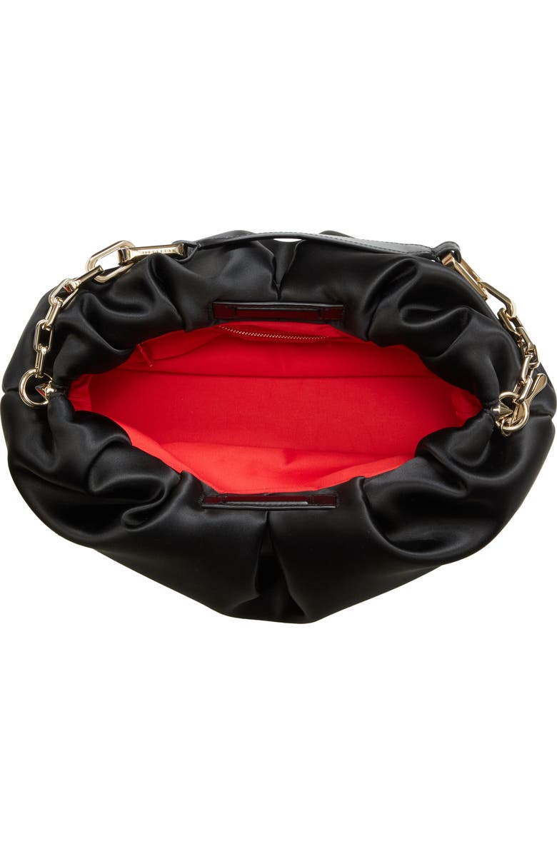 Christian Louboutin Eva Neoprene Satin Clutch, Alternate, color, Bk01 Black