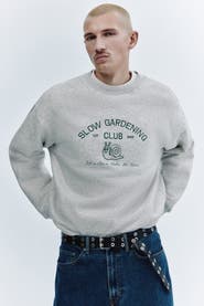 H&M Relaxed Fit Embroidery-motif Sweatshirt