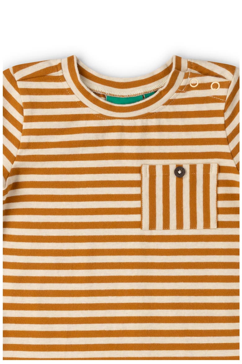 Kids' Stripe Organic Cotton Pocket T-Shirt, Alternate, color, GOLD