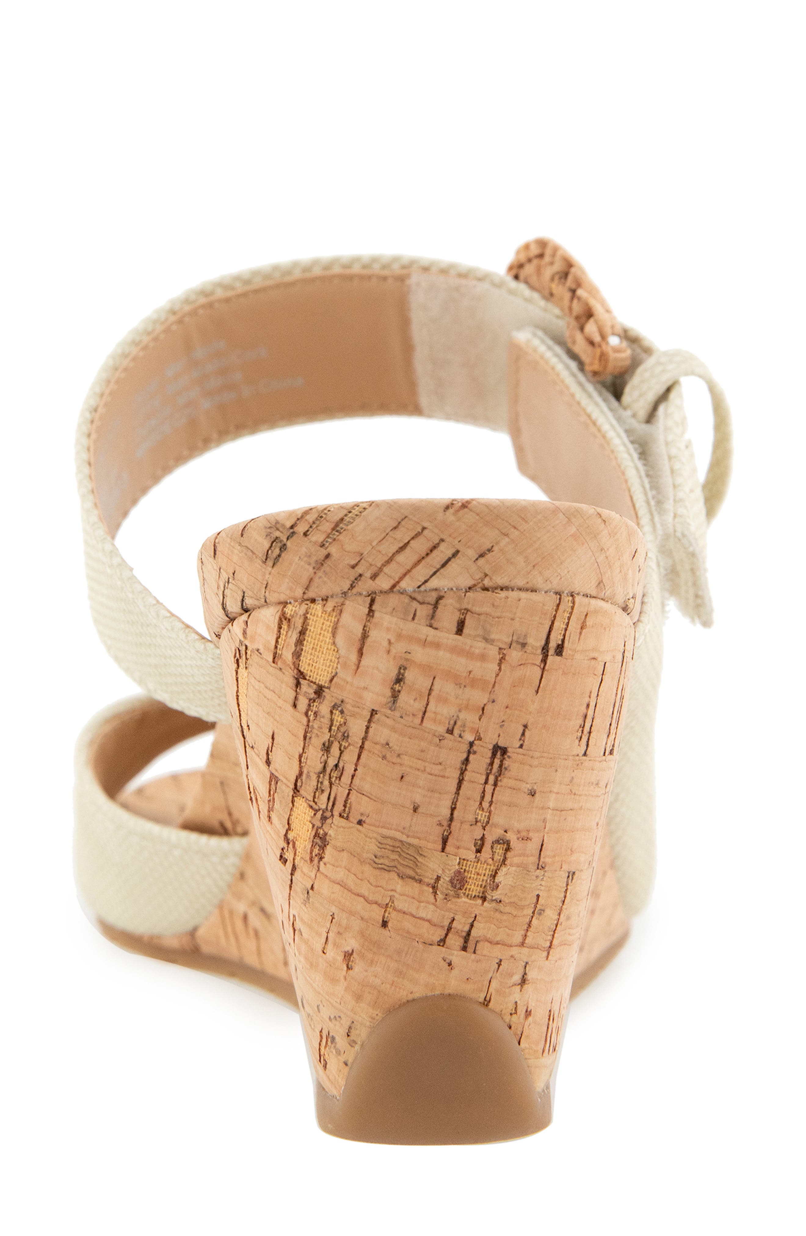 Reaction Kenneth Cole Gibbs Wedge Sandal, Alternate, color, Oatmeal