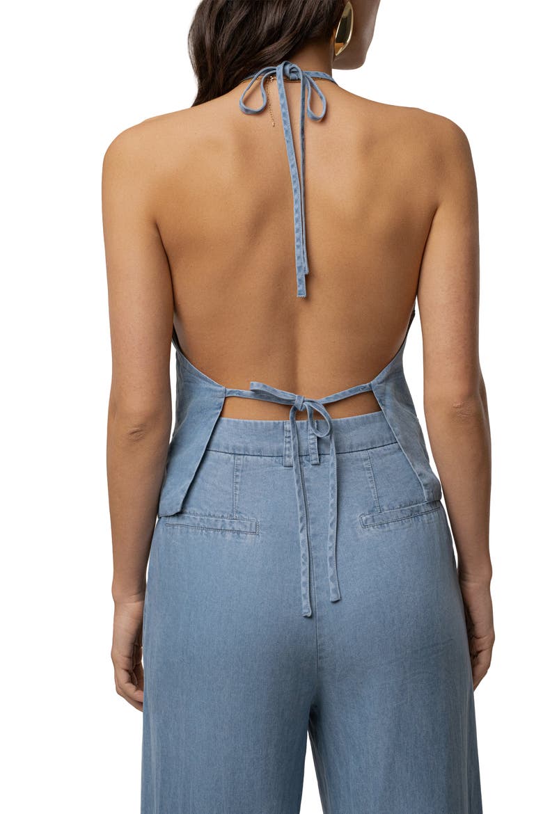Downtown Vest Top, Alternate, color, Chambray